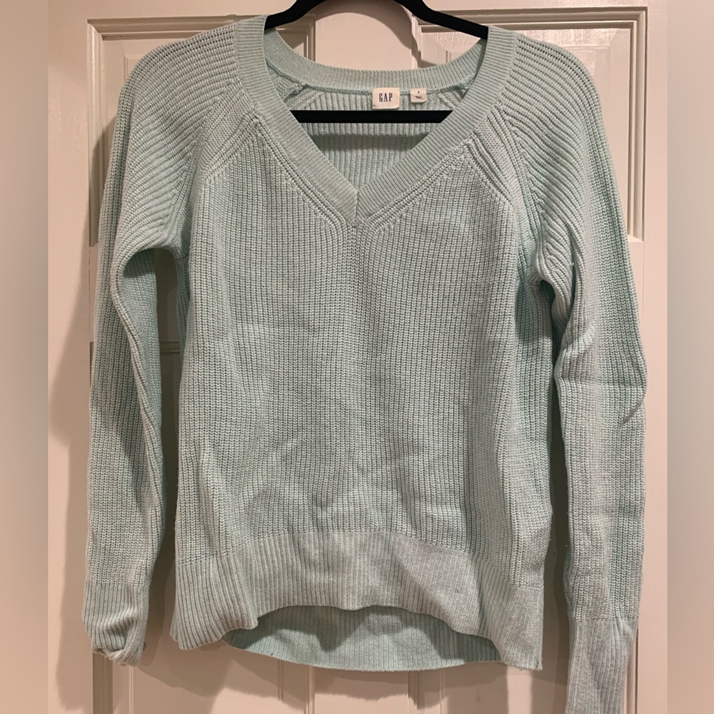 Gap mint green V Neck Sweater size small